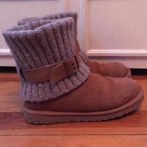 UGG Brown and Gray Winter Boots